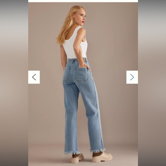 Anthropologie seventy + mochi Mabel high waisted wide leg jeans - Picture 2 of 16